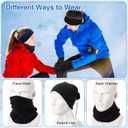 2 x Eurzom 36 Pcs Winter Ear Warmer Headband Warmer Fleece Neck Gaiter Touch Screen Knit Gloves Set Earmuffs Face Mask Scarf Full Finger Gloves for Men Women Cold Weather Ski Running Cycling