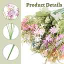 Avxdbr 6Pcs Artificial Flowers Artificial Daisy Flower Colorful Mixed Bundles Faux Wildflower Plants Long Stem Flowers for Home Indoor Outside Garden Vase Decor