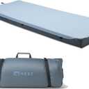 HEST Foamy Camping Mattress Pad - Memory Foam Portable Roll Up Sleeping Cot Mattress for All Adventures - Dual Layer Comfort & Support - No Pump Needed - Water-Resistant Design - Easy Carry Handle