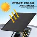 Downhill 1 PC Car Sunroof Sun Shade Mesh, Breathable Sun Protection Vehicle Screen Mesh, 39.37" x 25.59" Foldable Easy Installation Camping Protector, Suitable for Camping Accessories (Black)