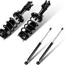 SCITOO - 2Pcs Front Complete Struts Spring Assembly + 2Pcs Rear Shock Absorbers Fits 2010-2013 for Ford Fiesta Full Set Front Rear Complete Struts with 172525 348018 5630 - Set of 4