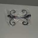 GeLive Set of 2 Wine Glass Holder Under Cabinet Stemware Rack Glass Storage Hanger With 4 Hooks Organizer for Kitchen and Bar (Black)