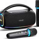 CARUDI Karaoke Machine with Two Wireless Microphones