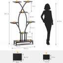 Plant Stand Indoor with Grow Lights - 7 Tiered Metal Corner Shelf for Multiple Plants, 63" Corner Plant Stand for Indoor Plants, X-Shaped Plant Rack for Home, Living Room, Office & Patio Decor