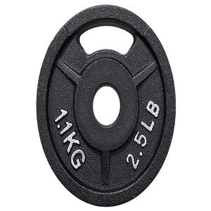 Signature Fitness Cast Iron Plate Weight Plate for Strength Training and Weightlifting, 1-Inch Center (Standard), 2.5LB