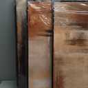 ASDCEUTICALS Large Canvas Wall Art - Brown and Beige Abstract Pictures for Living Room Vintage Wall Decor Retro Rustic Paintings Black Float Framed for Bedroom Dinning Room 24" X 36" X 3 pcs