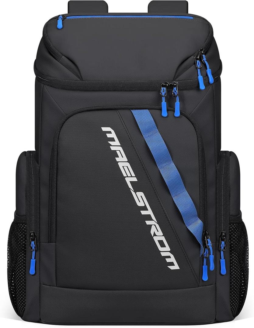 Maelstrom Backpack Cooler,36 Can Cooler Backpack,Soft Cooler Bag Insulated Leakproof,Lightweight Ice Chest Backpack,Travel Cooler Lunch Backpack for Camping,Hiking,Beach,Black