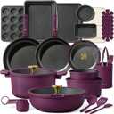CAROTE 32pcs Pots and Pans Set Non Stick, Detachable Handle Cookware Sets, 32 Piece