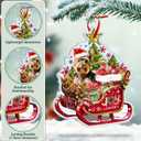 3 x Yorkshire Terrier Christmas Ornament - Yorkie Dog Aluminum Ornaments for Men, Women - Christmas Tree Decorations 2024