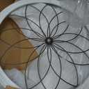 Stratton Home Decor Flower Metal and Wood Art Deco Wall Decor, 25.75 W X 1.00 D X 25.75 H, White