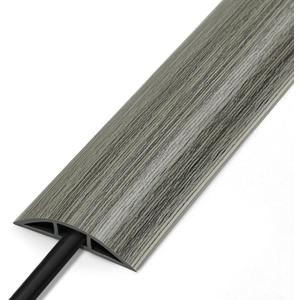Cord Covers for Wires on Floor 6FT, LZEOY Cord Cover Floor, Wood Grey Floor Cable Management, Cable Protector Prevent Cable Trips Floor Cable Covers for Cords, Cable Cavity: 0.47" (W) x 0.24" (H)