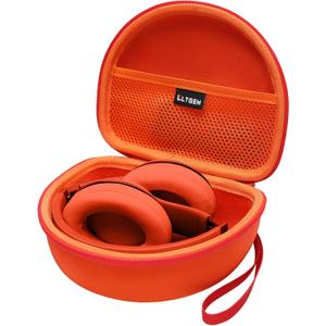 Headphone Case Compatible with Beats Studio Pro/Solo 4 / Studio 3 / Solo 3 / Picun B8 / BERIBES/JLab JBuds Lux ANC Wireless Bluetooth Noise Cancelling Headphones, Orange(Case Only)