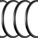 3200lm LED Flush Mount Ceiling Light, Super Slim 12 inch LED Ceiling Light, 5000K LED Ceiling Light for Bedroom, Living Room, Dining Room, Garage, Office, Warehouse (Black, Four Pack)