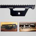 Gotical See-Thru Scope Mount for M1A/M14, 061 T6 Aluminum, Black Anodized, Steel Hardware Included, Iron Sights, Side Plate Features Locking Point