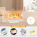 3 Pcs Acrylic Ticket Stub Holder with Base 4x9 Inch Clear Ticket Stub Display Ticket Stub Organizer Double-Sided Ticket Protector for Display and Protect Movie Concert Show Play Ticket