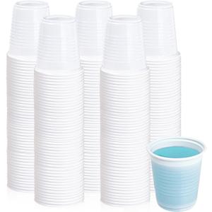 Lilymicky 500 Pack 3 oz Disposable Plastic Cups, 3 Ounce Plastic Bathroom Cups, Small Jelly Party Shot for Tasting, Drinking and Party
