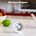 Visual Timer for Kids, 60-Minute Countdown for Classroom Office Kitchen, Desk Timer Kids Time Management Tools with Silent Operation, Pomodoro Timer Rainbow Pattern(White)