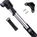 GIYO Bike Tire Pump | 2 Stage HP HV 120 PSI Max | Clever Valve Fits Presta & Schrader | for MTB & Road Frame Mounted (GP992) Taiwan Made