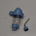 Pet Water Bottle for Cage Crate 17oz Non-Drip Water Dispenser for Small Animal Rabbit Bunny Guinea Pig Chinchilla Ferret Squirrel Hedgehog (Blue, 17oz)