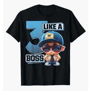 Baby 3rd Birthday Boy Girl 3 Years Like a Boss Kids T-Shirt 4T