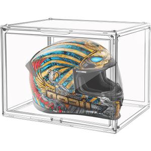Extra Large 17.7"X13"X13" Clear Acrylic Organizer Box Display Case, Plastic Holder with Magnetic Door for Figures, Books, Handbags, Purses, Boots(1 Pack)