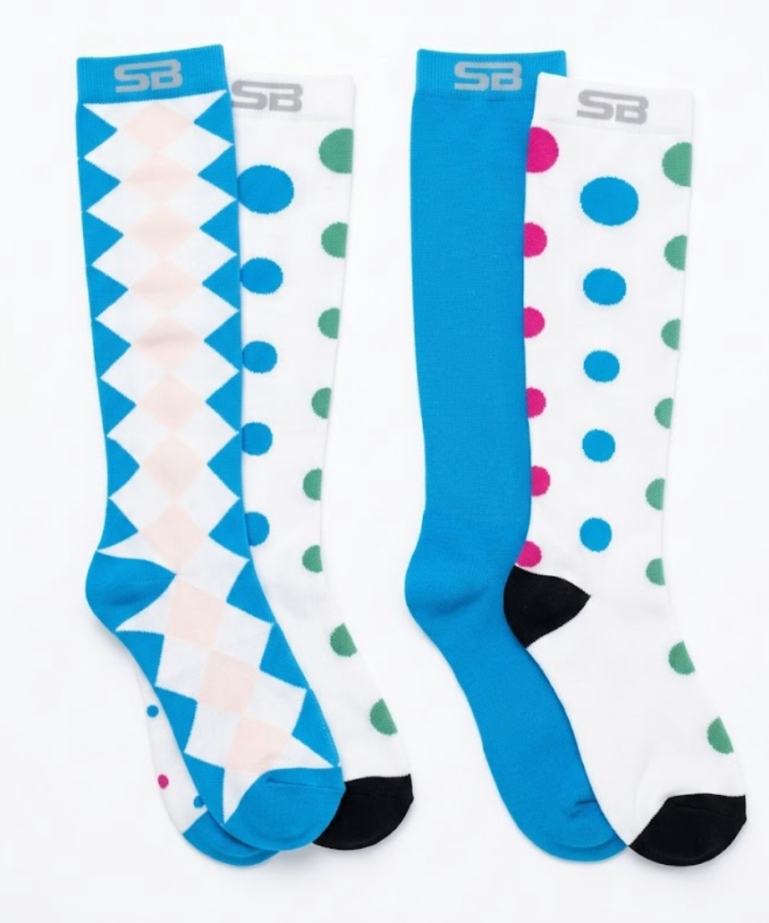 SB SOX 3-Pair Compression Socks (15-20mmHg) Best Compression Socks for Flying, Medical, Sports, Wide Calf Fit, Pregnancy, and Daily Wear, 

Large/X-Large