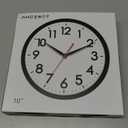 AKCISOT Wall Clock 10 Inch Silent Non-Ticking Modern Clocks Battery Operated - Analog Small Classic for Office, Home, Bathroom, Kitchen, Bedroom, School, Living Room(Black)