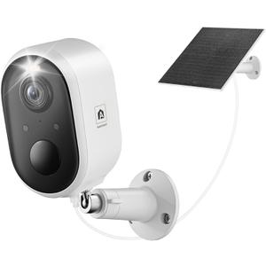 Solar Security Camera Outdoor Wireless, 2K Color Night Vision, Battery Powered PIR Motion Detection,2.4GHz WiFi Cameras for Home Surveillance, Light and Sound Alarm, 2-Way Audio