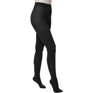 HUE Womens Super Opaque Tights with Control Top 90 Denier High Waist Pantyhose (5, Black)