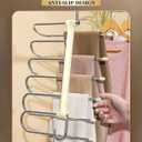 2 x Pants Hanger 6 Tiers No-Slip Pants Hangers Space Saving