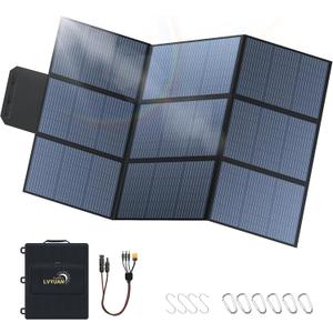 LVYUAN 400W Portable Solar Panel, 36V Foldable Blanket Solar Panel IP64 P-PERC, Upgraded 23% Efficiency for Solar Power Station Generator for Outdoor Camping Backpacking Hiking, 22 Pounds