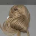 FESHFEN Blonde Wigs with Bangs - Long Layered Straight Light Blonde Natural Looking Synthetic Hair Wig for Women Daily Party Use, 18 inch