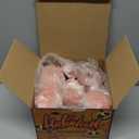 16Pcs Pink Fake Foam Pumpkins Decorating Velvet Fabric Pumpkin Bulk Fall Table Bowl Centerpiece Farmhouse Harvest Decorative Halloween