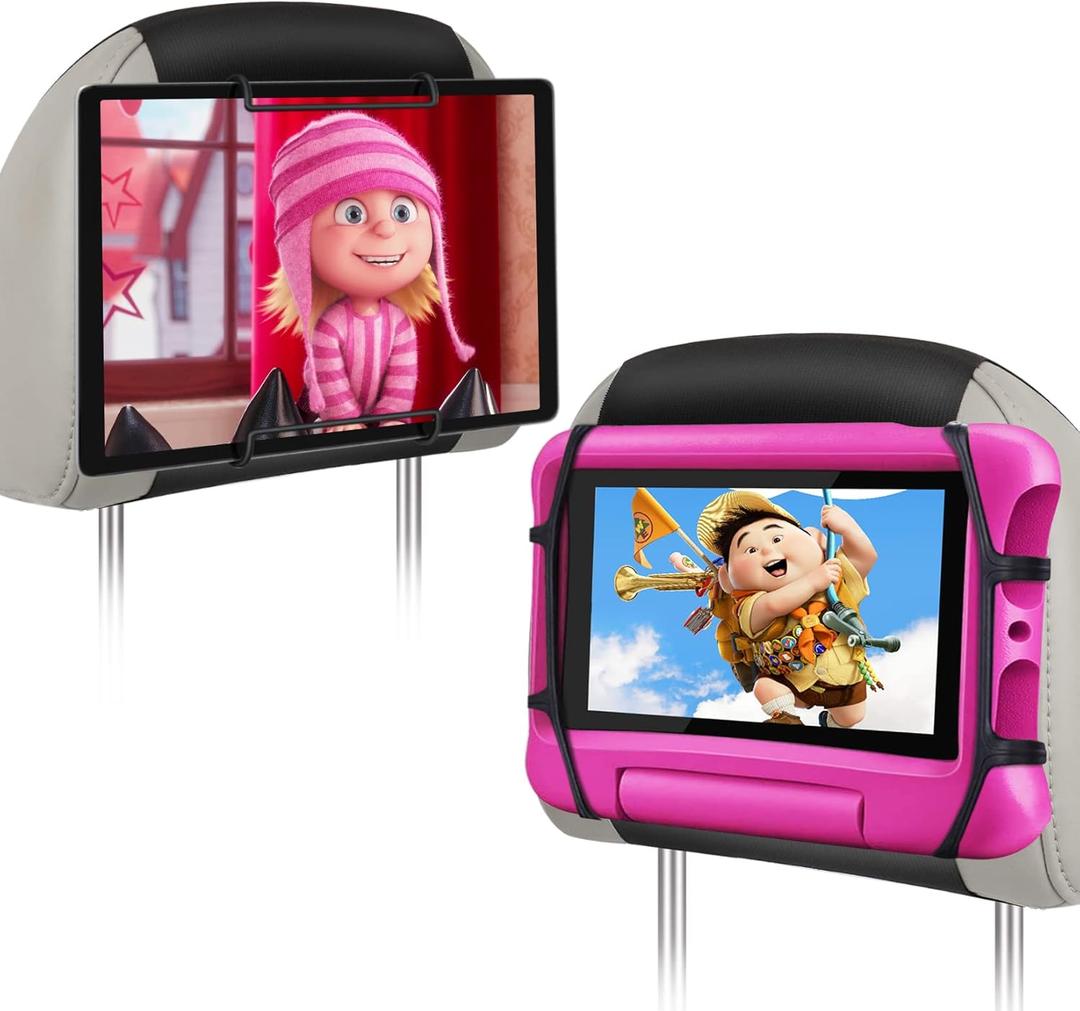 WONNIE 2 Pack Car Tablet Holder, Fit 7.0 Inch Up to 12.9 Inch Tablets, Great for Road Travel WONNIE 2 Pack Car Tablet Holder, Fit 7.0 Inch Up to 12.9 Inch Tablets, Great for Road Travel