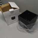 Essentra Home Matte Black Collection Square Tissue Box Cover