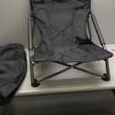 Cascade Mountain Tech Folding Camp Chair for Camping, Beach, Picnic, Barbqeues, Sporting Events with Carry Bag, Black 