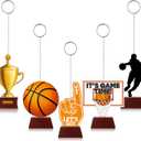 5 Pcs Basketball Themed Party Decorations Photo Holders Balloon Picture Holders Place Card Holders Table Centerpieces Number Name Clips Holder for Home Birthday Wedding Party Decor