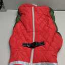 FUAMEY Dog Coat for Large Dogs,Waterproof Dog Winter Jacket with Harness Built in Puppy Cold Weather Coats Reflective Pet Vest with Zipper Warm Fleece Dogs Snowsuit Windproof XXL (XXL(chest:35in), Christmas)