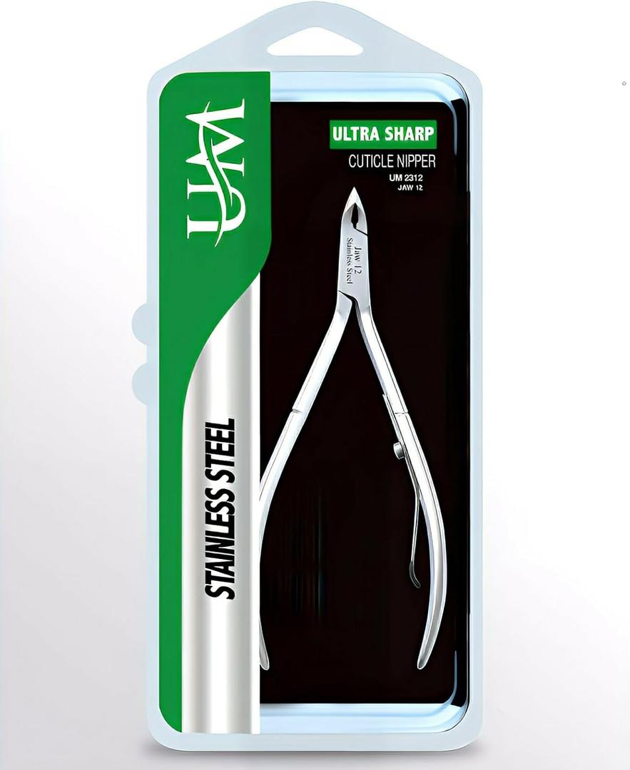 UM Supplies Cuticle Trimmer | Hangnail Remover | Extremely Sharp | Professional Cuticle Nippers | Stainless Steel | Cuticle clippers | Pedicure Manicure Tool (Jaw 12) 4mm