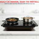Double Burner Electric Hot Plate, 1800W Cast Iron Heating with Adjustable Temperature Control, Stainless Steel Body for Home, Dorm & Commercial Use