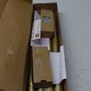 KAMANINA Gold Curtain Rod 32 to 58 Inch (2.6-4.8 Feet), 1 Inch Heavy Duty Curtain Rods for Windows, Modern Adjustable Drapery Rods with End Cap (32"-58")