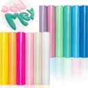 12Pcs DUEUIOE Puff Vinyl Heat Transfer 12x10Inch, Puff Vinyl Heat Transfer for Tshirts Sweatshirts Hats 3D Texture Puff Vinyl, Ideal for HTV Craft Projects, Easy to Use Puff Heat Transfer Vinyl