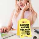 2 x Funny Office Decor Sign No Crisis Allowed This Week My Schedule is Already Full for Coworker Teammate Employee Boss Office Desk Cubicle Decor for Birthday Christmas 3.9 x 6.3 Inches Yellow