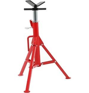 2500Lb Steel V-Head Pipe Stand Folding Tripod Pipe Jack Stand Height Pipe