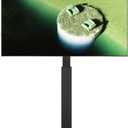 FURWOO Floor TV Stand Mount for 27 to 65 inch LCD LED TVs Height Adjustable Swivel TV Stand with Tempered Glass Base fit Meeting Room Living Room Vesa 400x400mm Hold up 88 Lbs