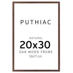 puthiac 20x30 Solid Oak Wood Picture Frame, Walnut, 1 Pack