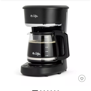 Mr. Coffee 12-Cup Programmable Coffee Maker Black: Drip Machine, Dishwasher-Safe, Electric, Paper Filter