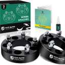 YHTAUTO 5x4.75 Hub Centric Wheel Spacers 1.5'' Compatible with Chevrolet, GMC, Cadillac, Pontiac Models, Camaro, Jimmy Tire Spacers w/ M12x1.5 Studs, 87.1mm Hub Bore 5 Lug 2PCS Black Wheel Adapter (1.5 Inch Thickness)