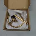 Otoolling 2 Pieces Set Antique Brass Toilet Paper Holder Retro Brass Hand Towel Ring Tissue Roll Paper Hanger Bathroom Hardware Wall Mounted Vintage Bathroom Accessories (Semi Circular)