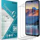 Slanku [3 Pack Screen Protector for Samsung Galaxy A15 5G / A15 Tempered Glass, Touch Sensitivity, Bubble Free, Anti Scratch, Transparent